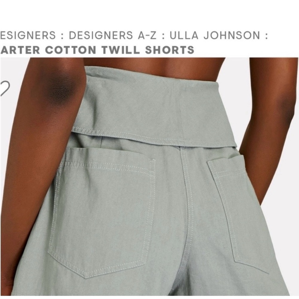 Ulla Johnson Carter Cotton Twill Shorts in Sage Like New Size 4 - Picture 2 of 11